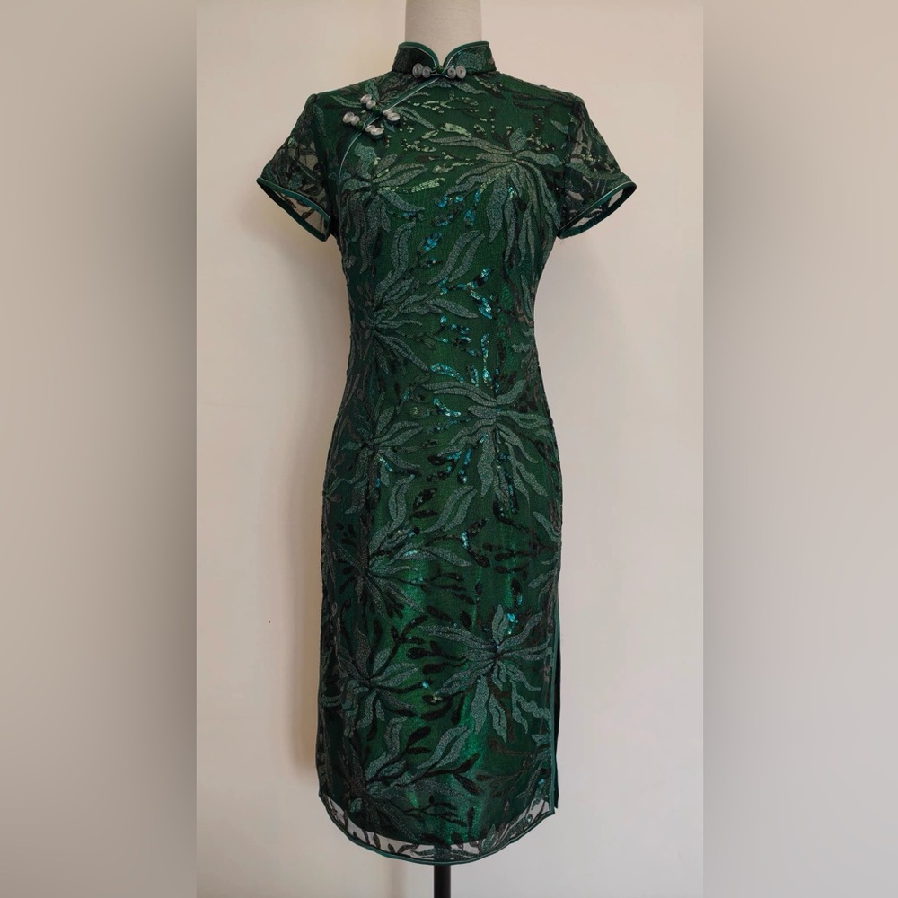 Floral Green Midi Dress